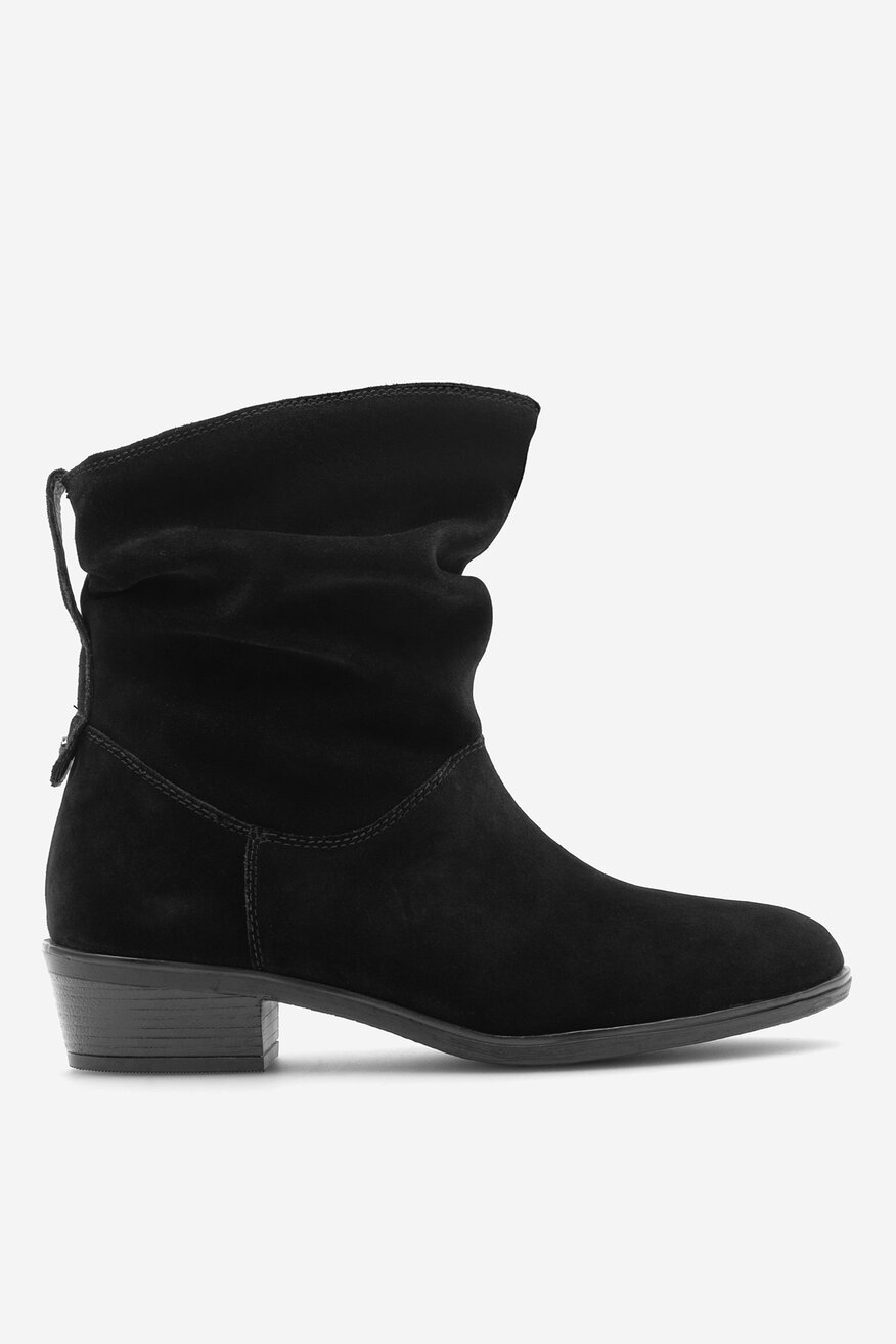 Botki skórzane na słupku