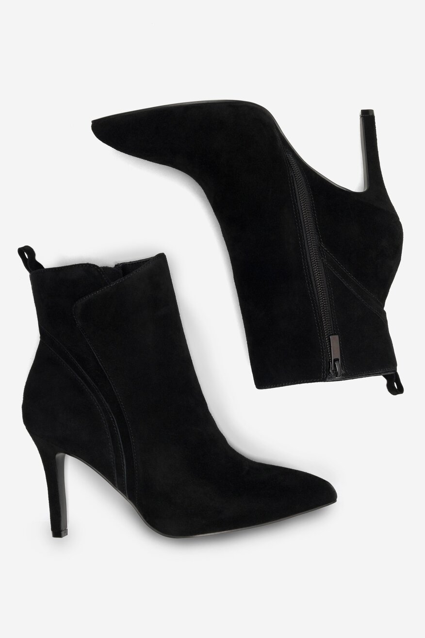 Botki skórzane na szpilce