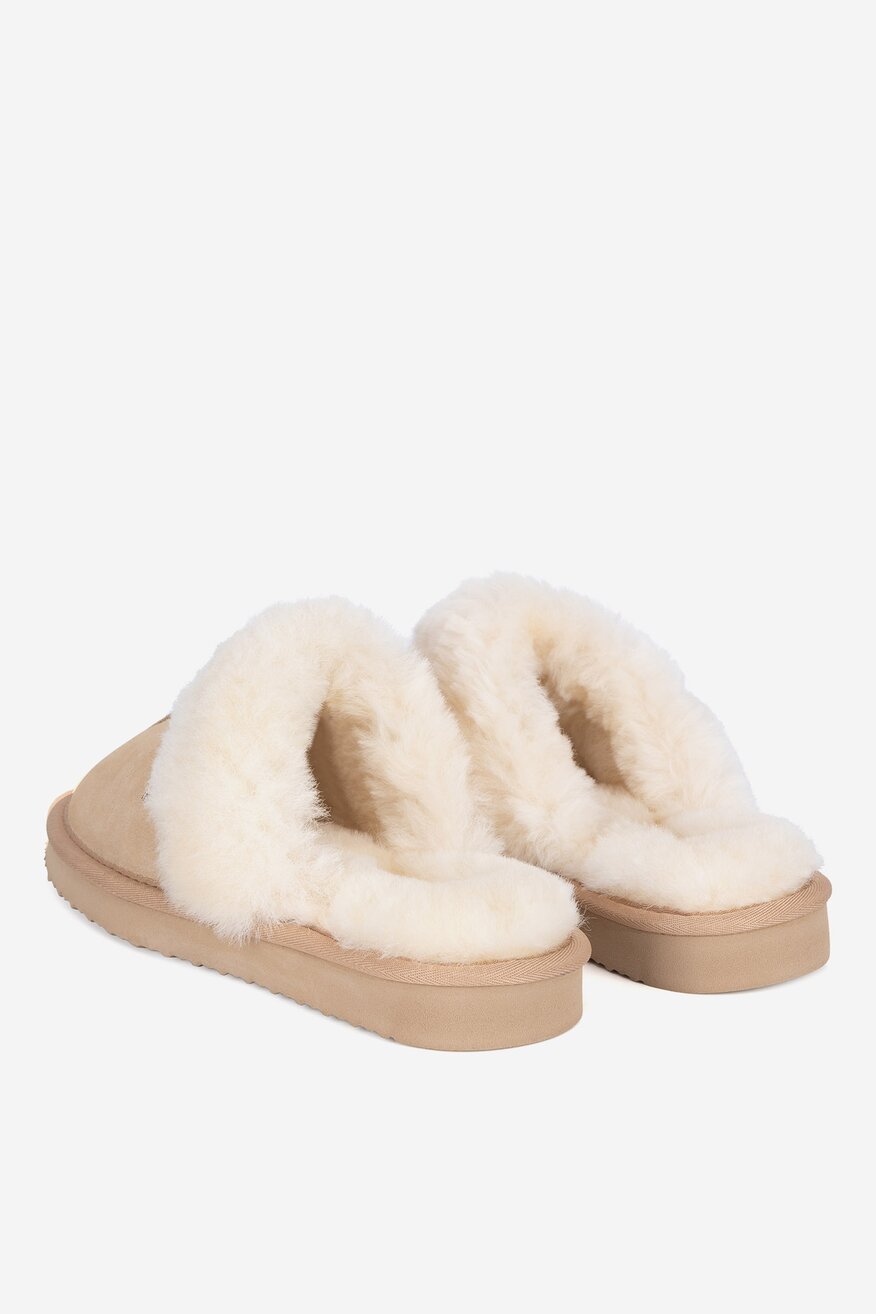 Kapcie skórzane ocieplane