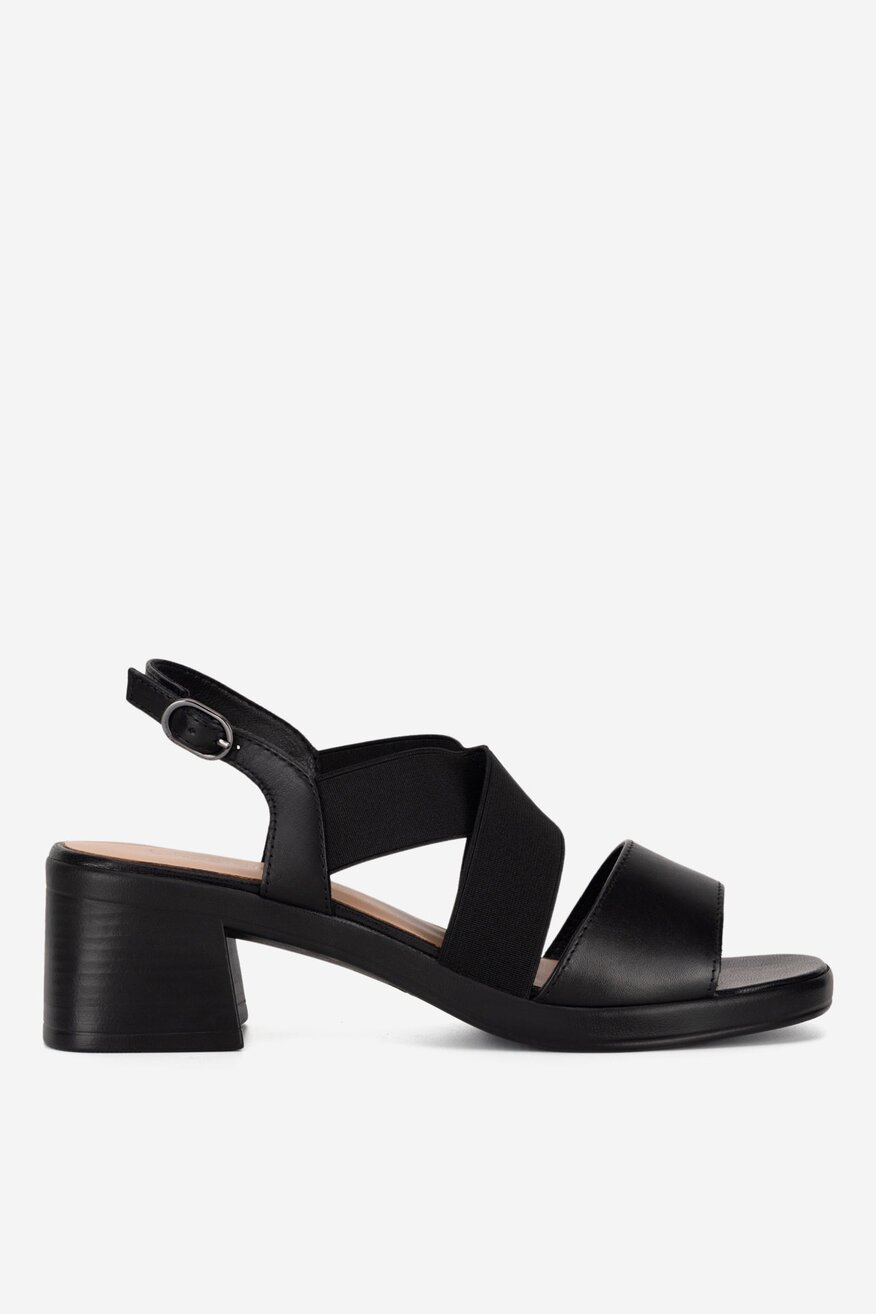 Sandały skórzane na słupku
