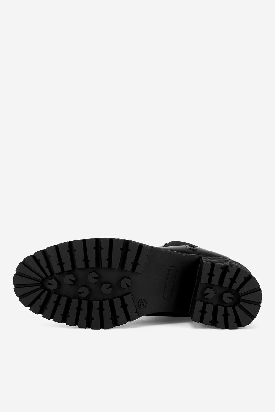 Botki skórzane ocieplane