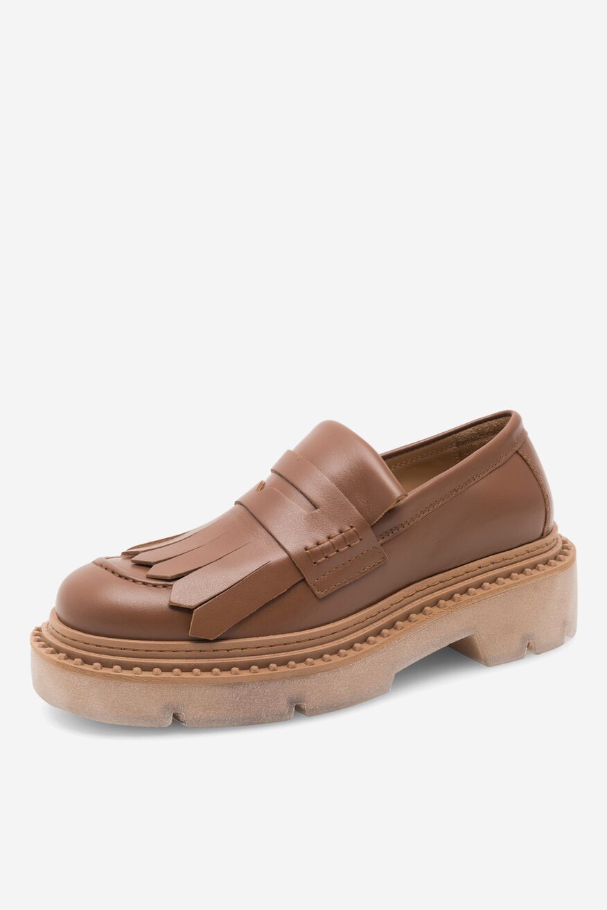 Loafersy skórzane