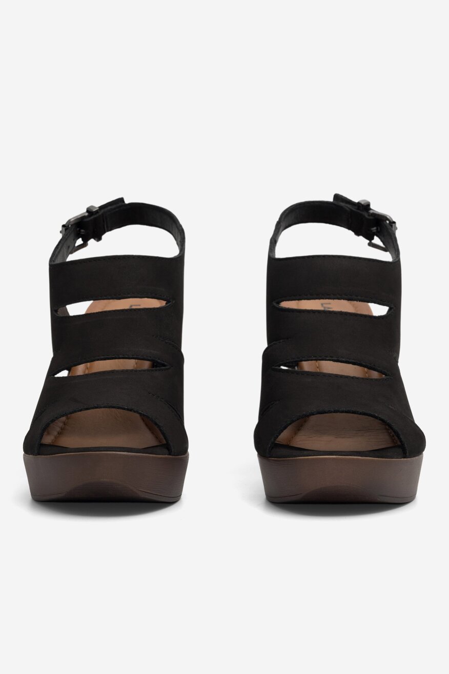 Sandały skórzane na słupku