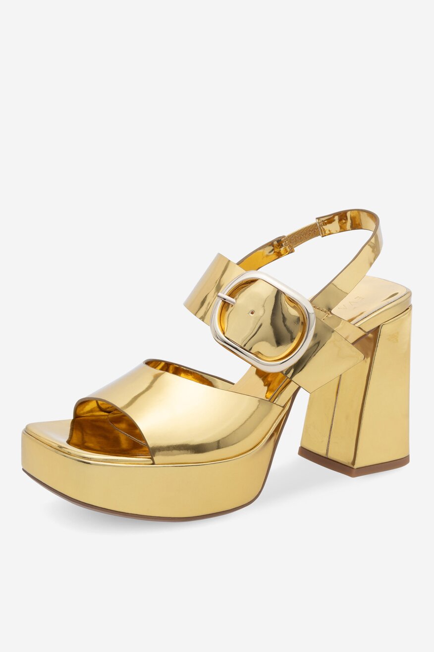 Sandały skórzane na słupku