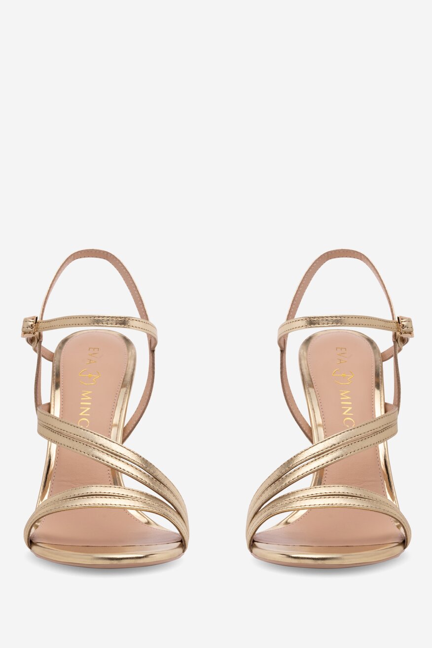 Sandały skórzane na szpilce