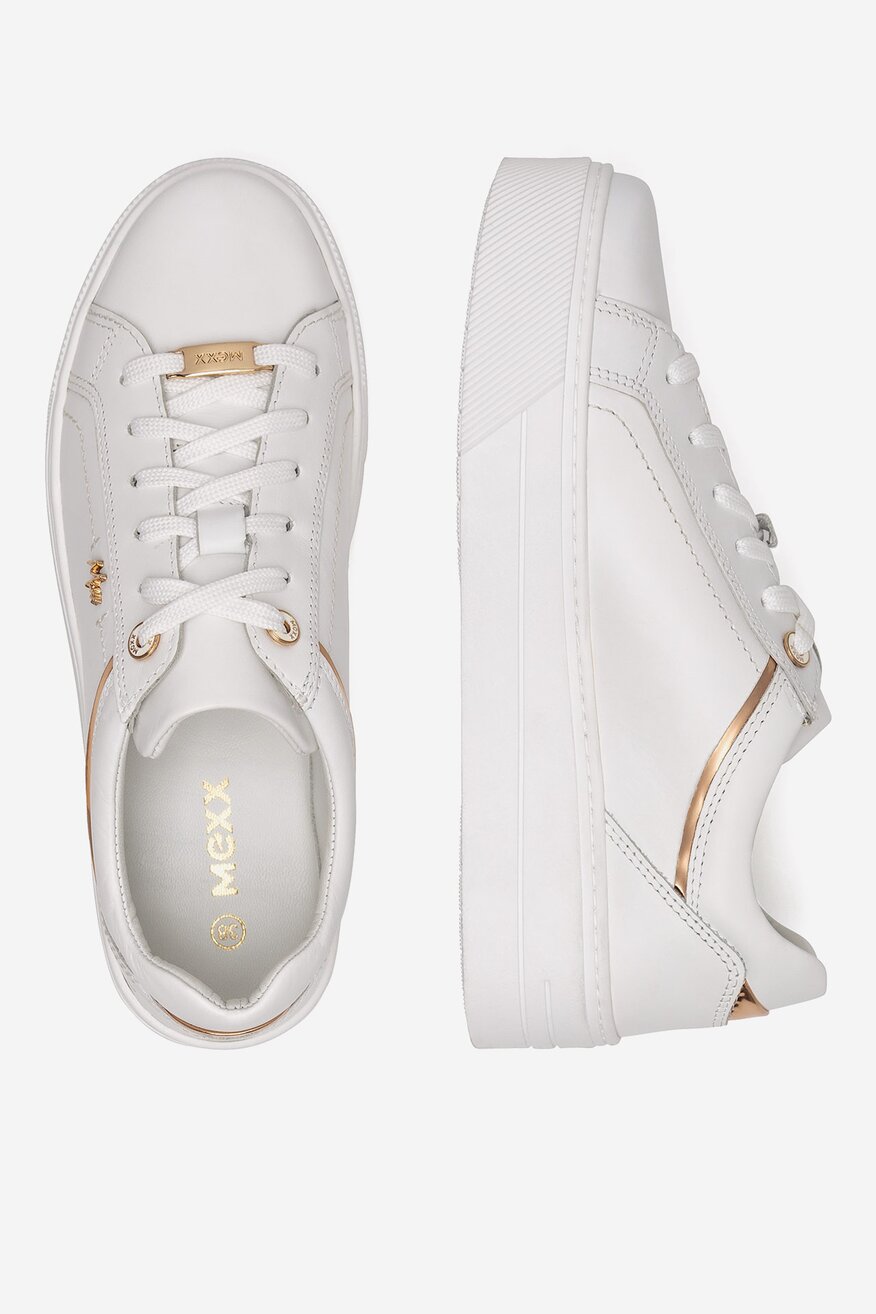 Sneakersy skórzane na platformie