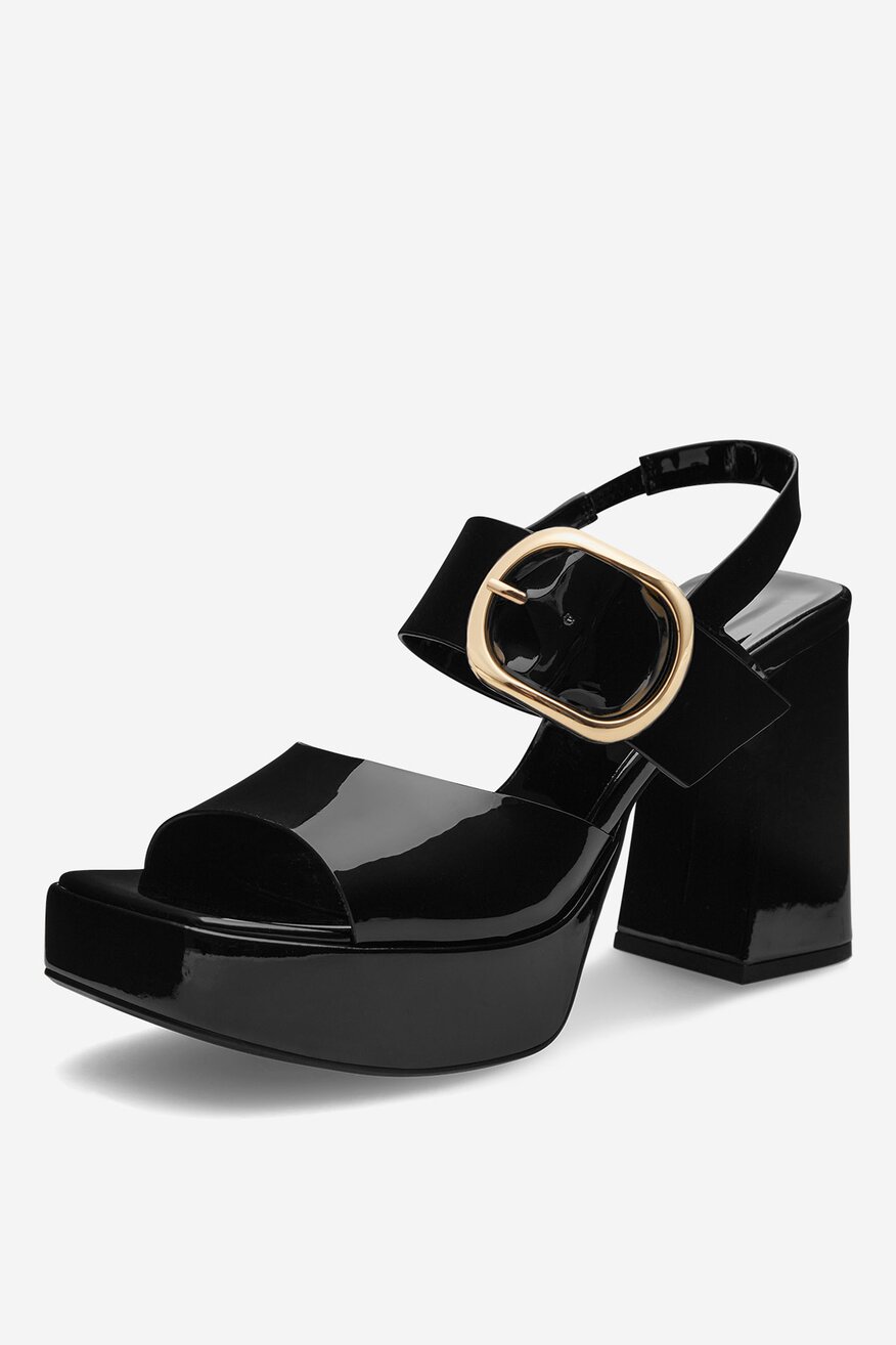 Sandały skórzane na słupku