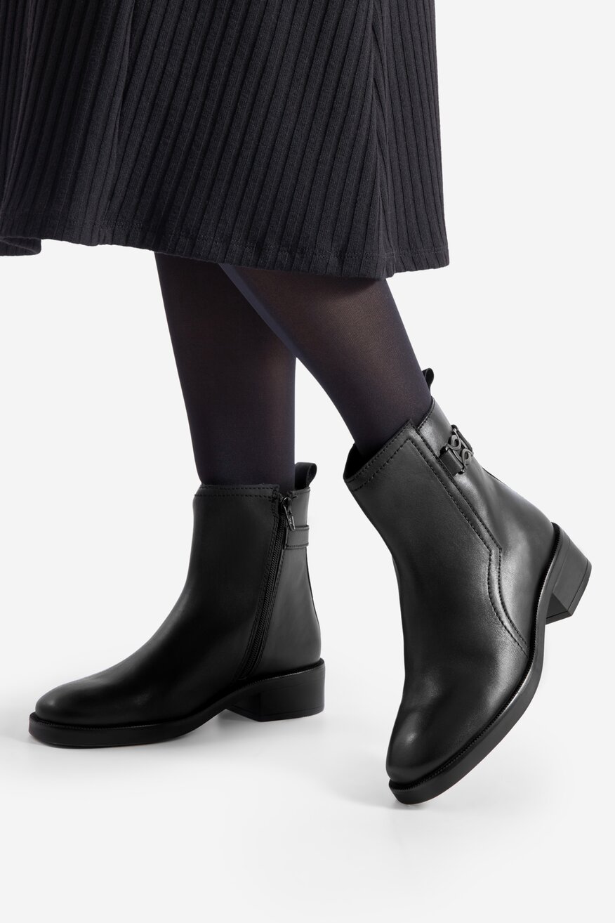 Botki skórzane ocieplane