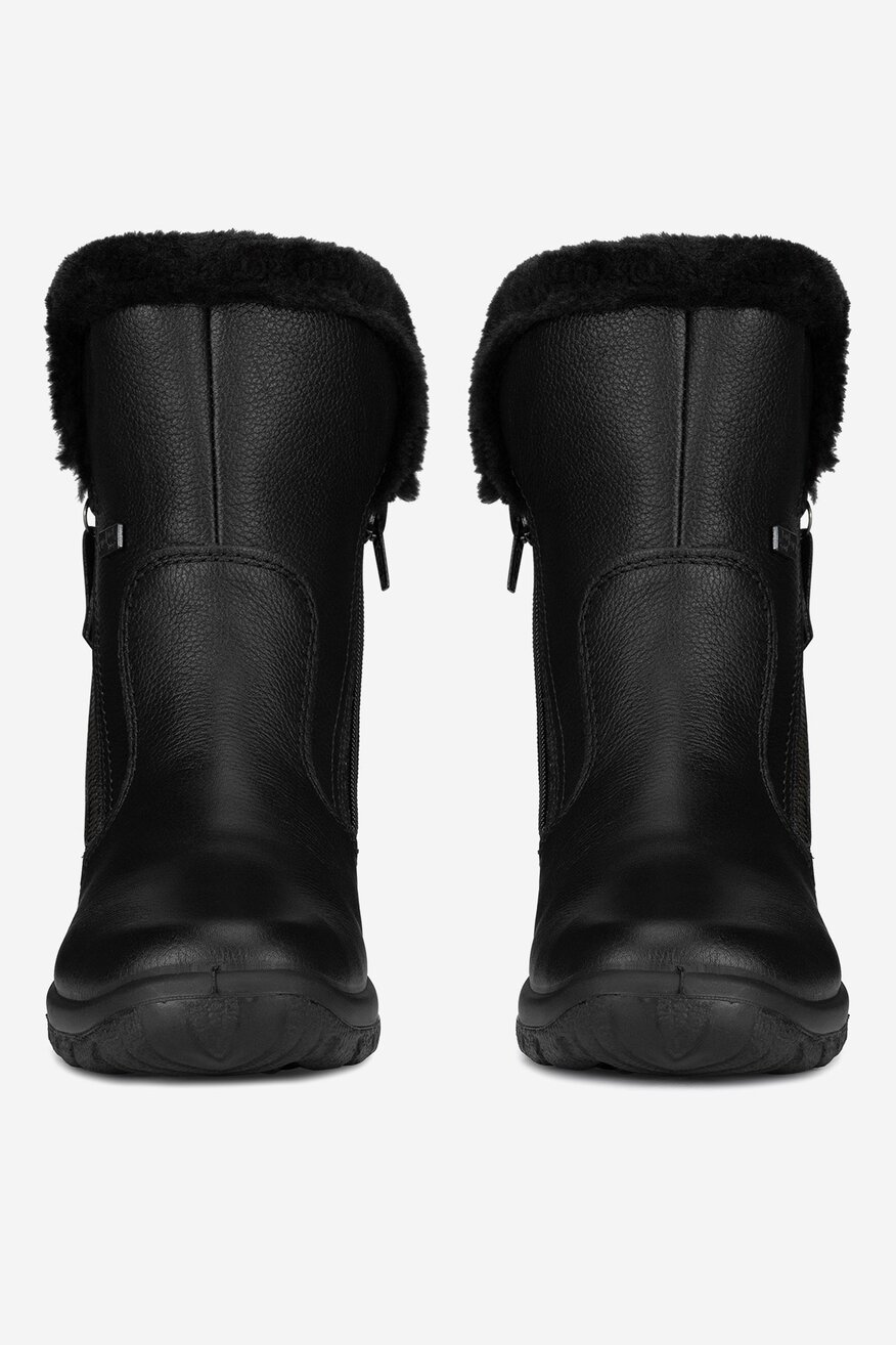 Botki skórzane ocieplane