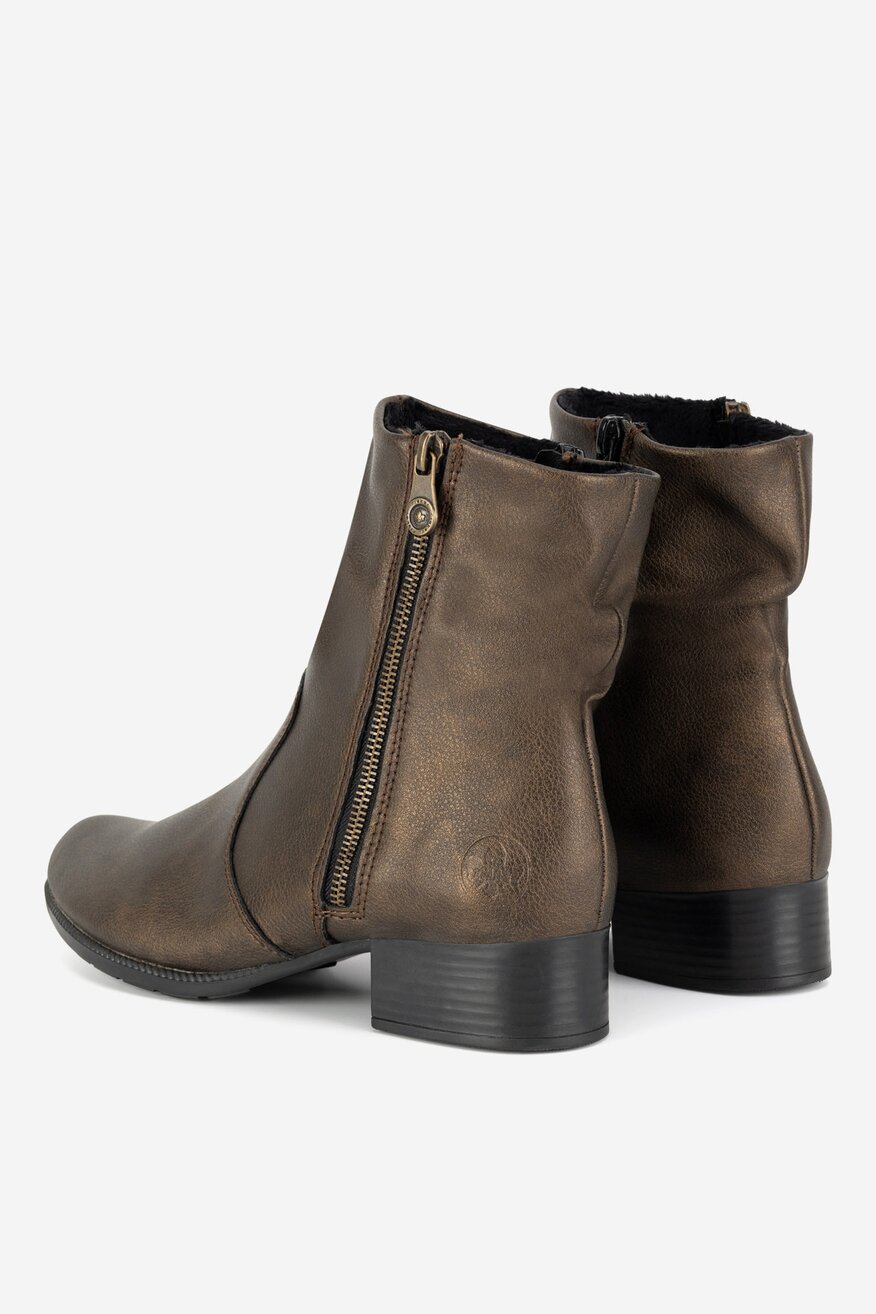 Botki skórzane ocieplane