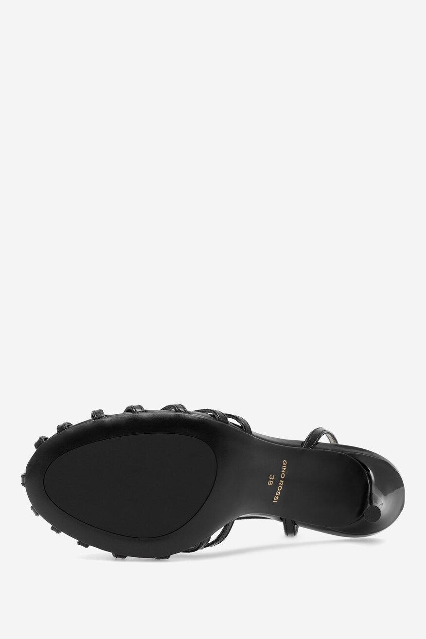 Sandały skórzane na szpilce