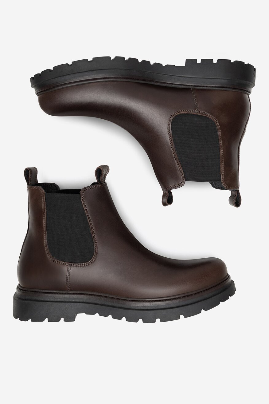 Botki skórzane ocieplane