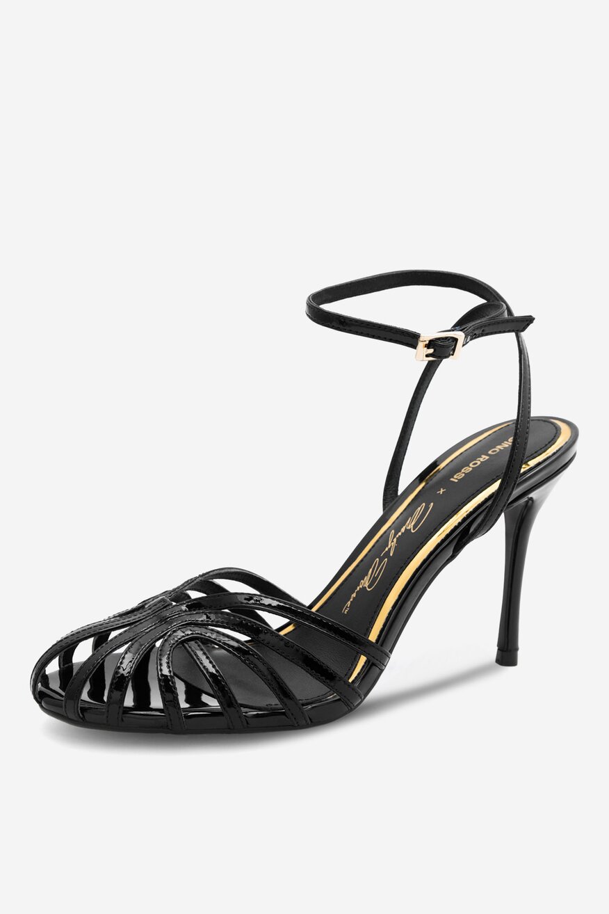 Sandały skórzane na szpilce