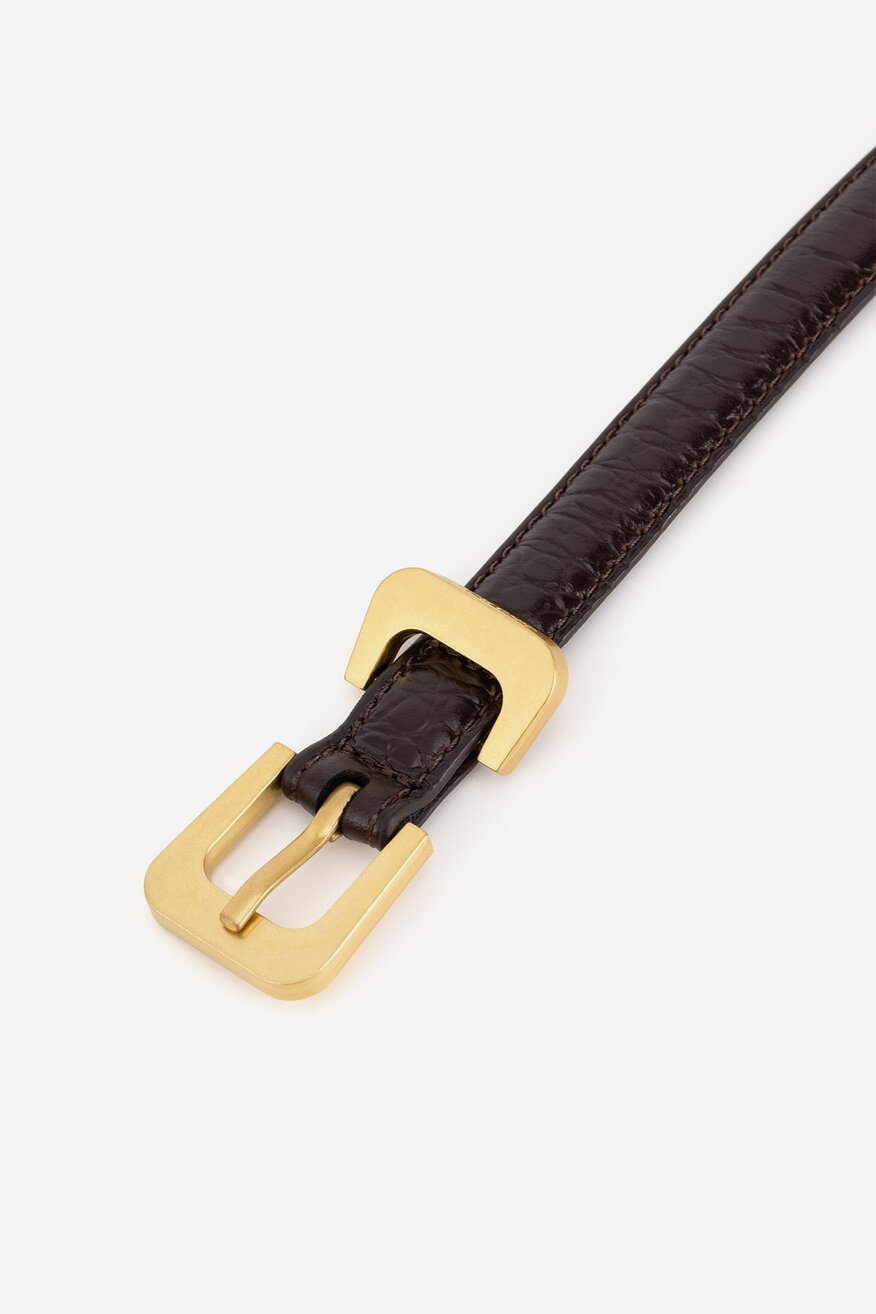 Pasek damski skórzany