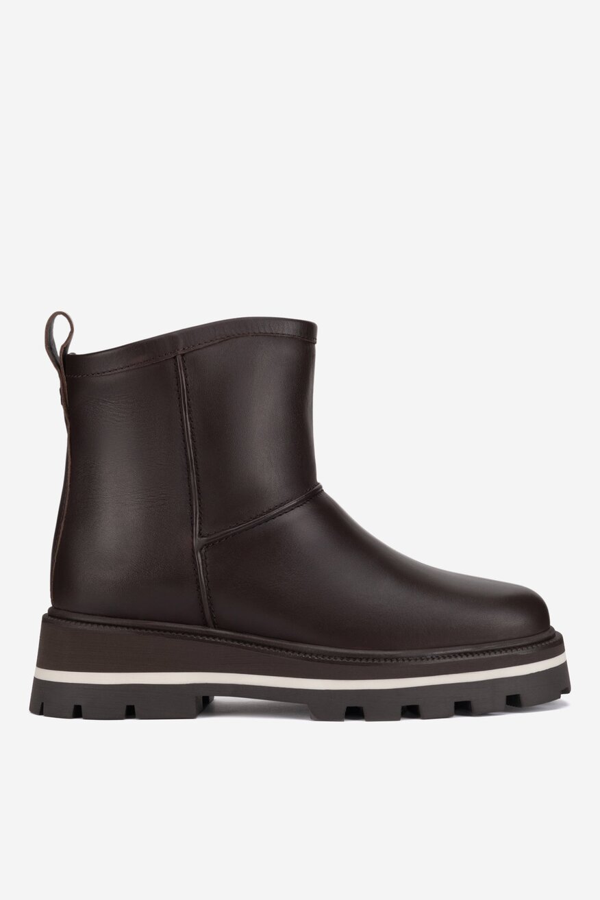 Botki skórzane ocieplane