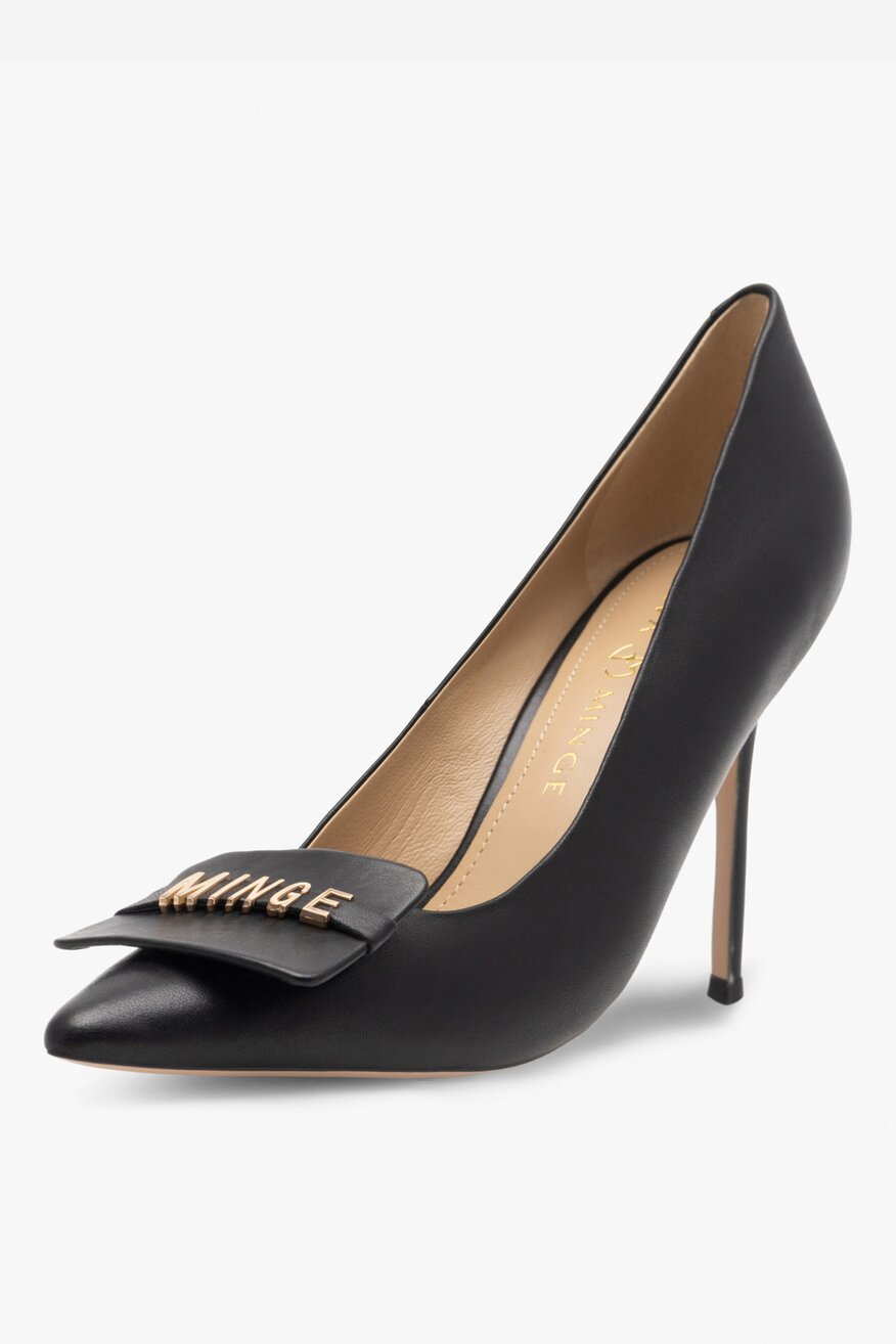 Czółenka skórzane na szpilce