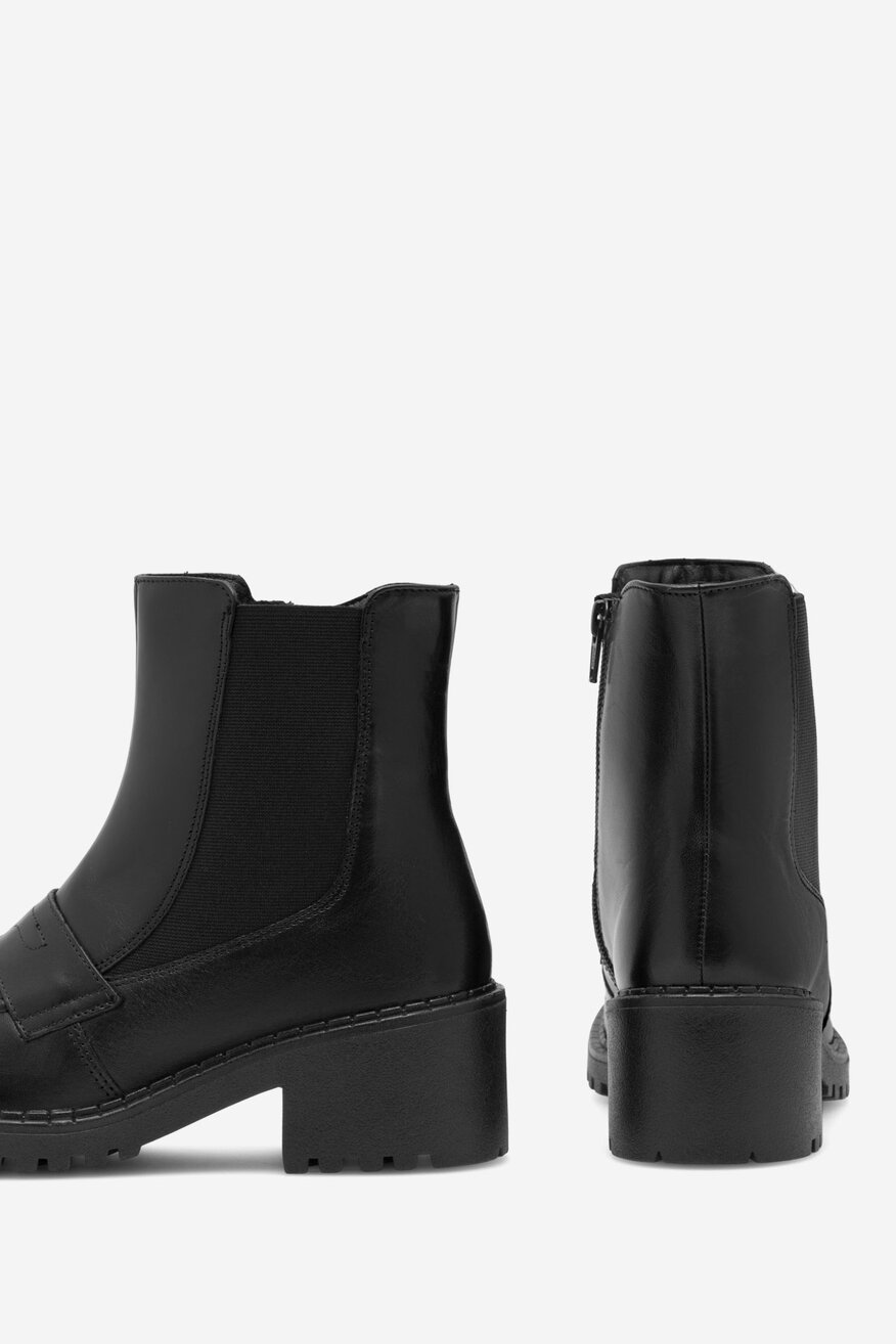 Botki skórzane ocieplane