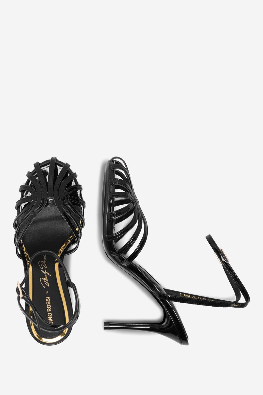 Sandały skórzane na szpilce