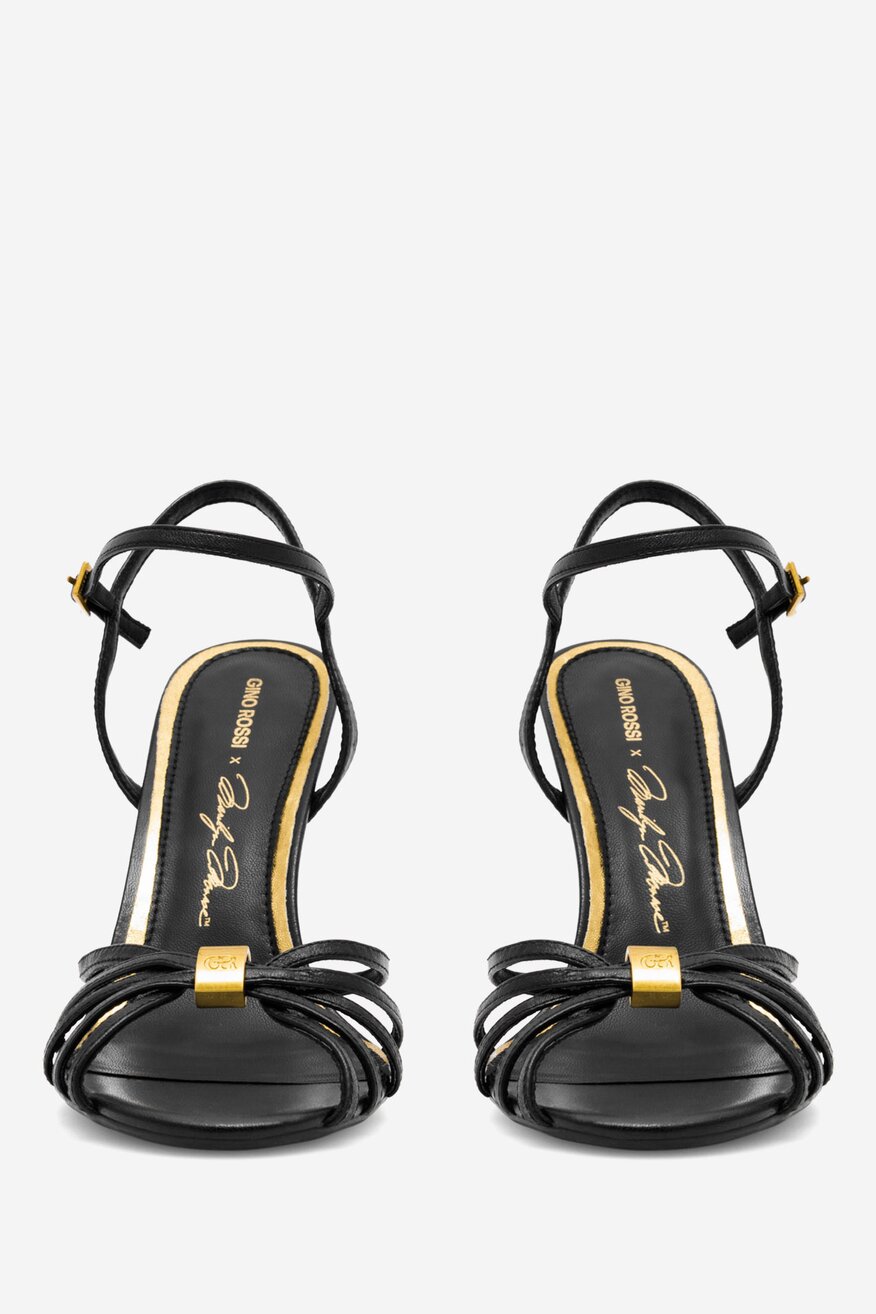 Sandały skórzane na szpilce