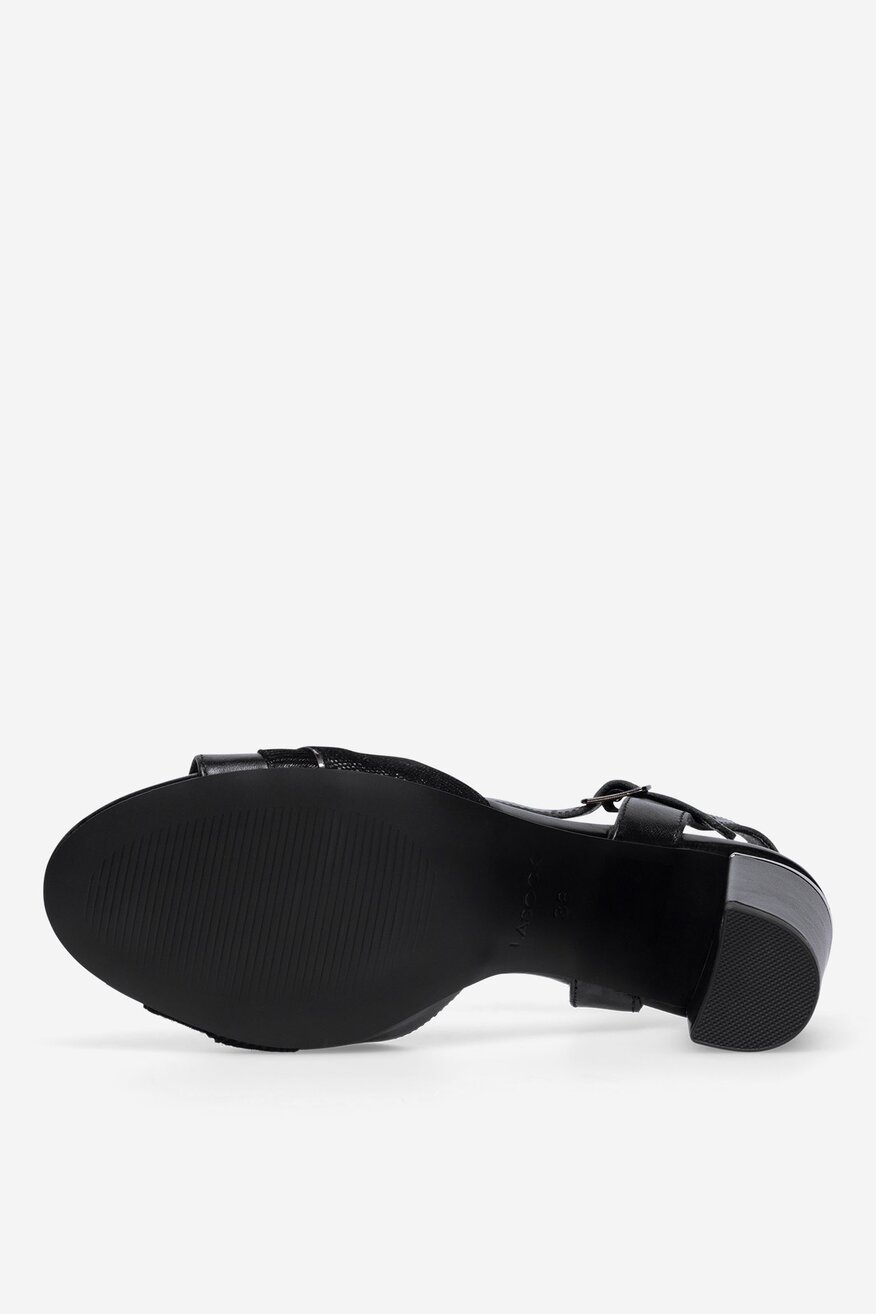 Sandały skórzane na słupku