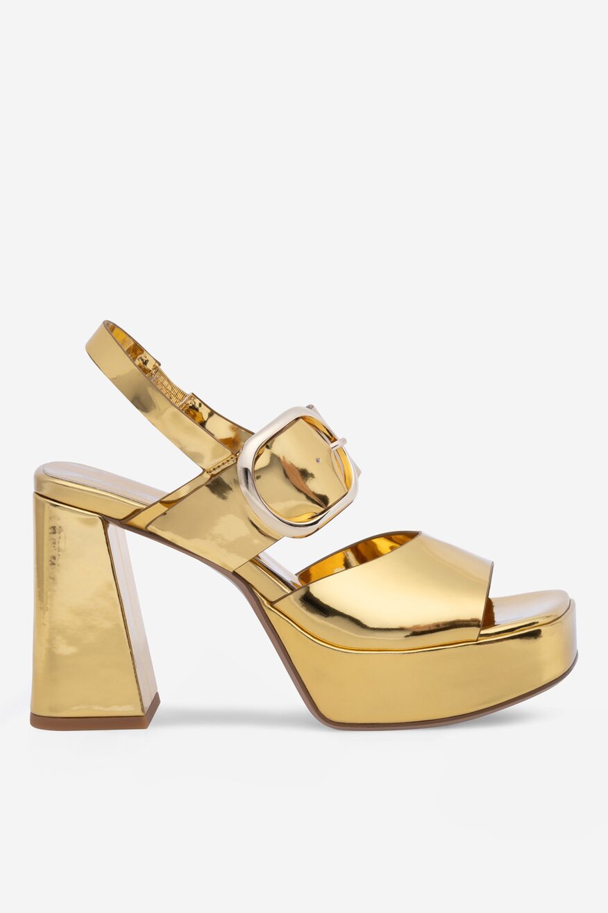 Sandały skórzane na słupku