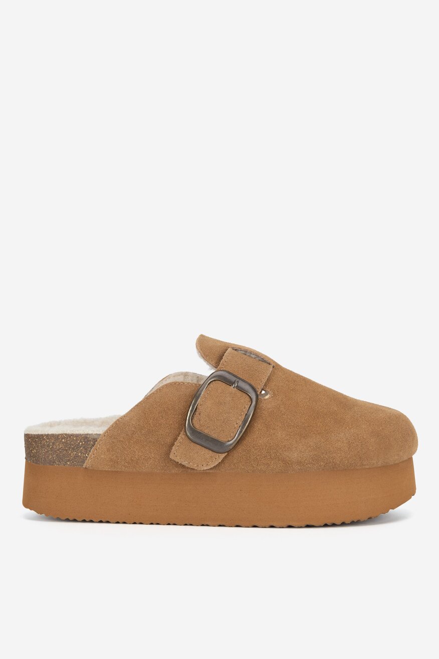 Klapki mule skórzane