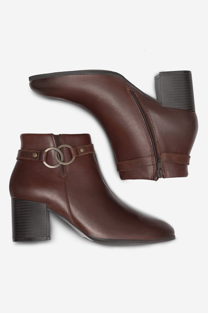 Botki skórzane ocieplane