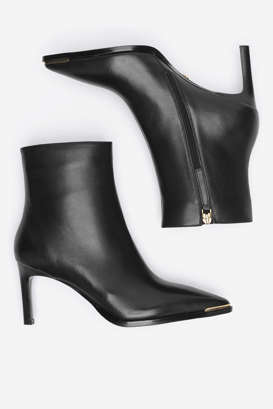 Botki skórzane na szpilce