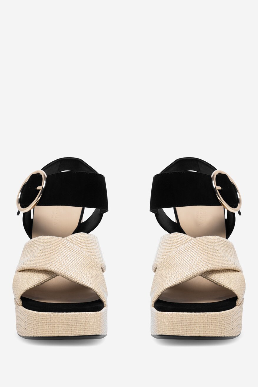Sandały skórzane na słupku
