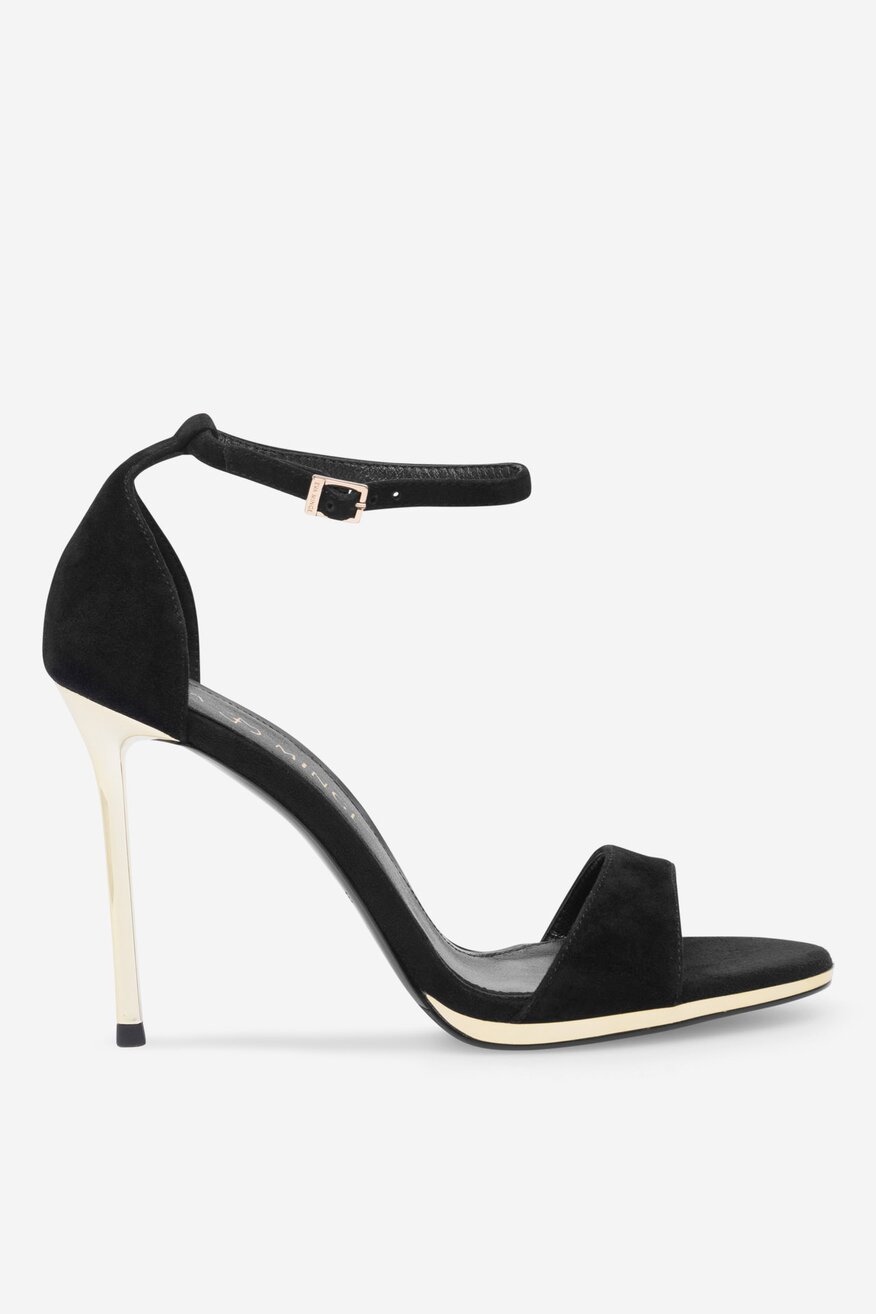 Sandały skórzane na szpilce