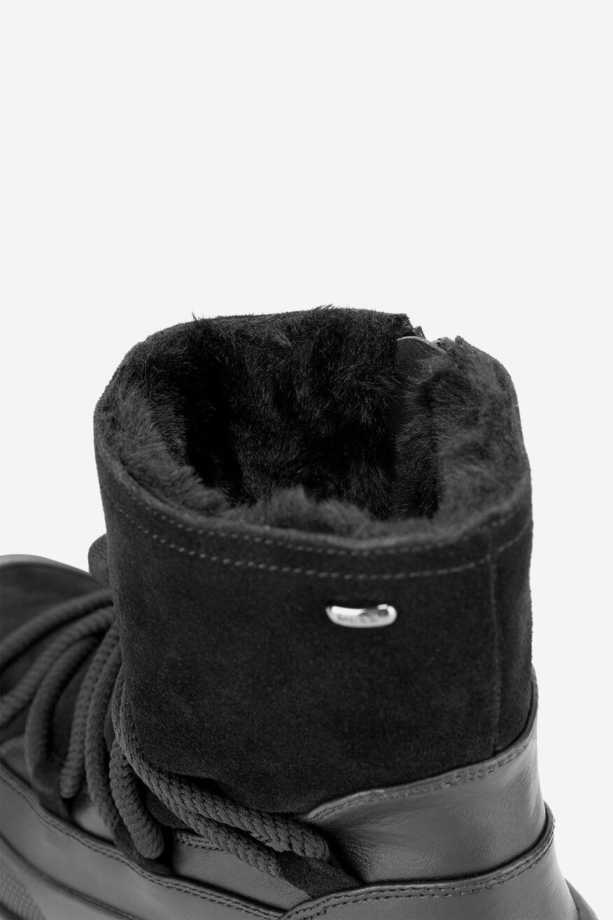 Botki skórzane ocieplane