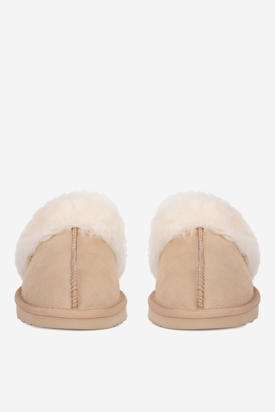 Kapcie skórzane ocieplane