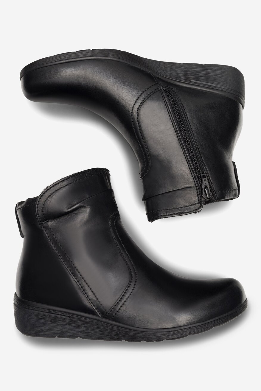 Botki skórzane ocieplane