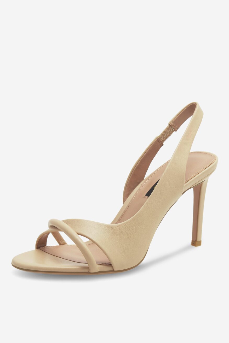 Sandały skórzane na szpilce