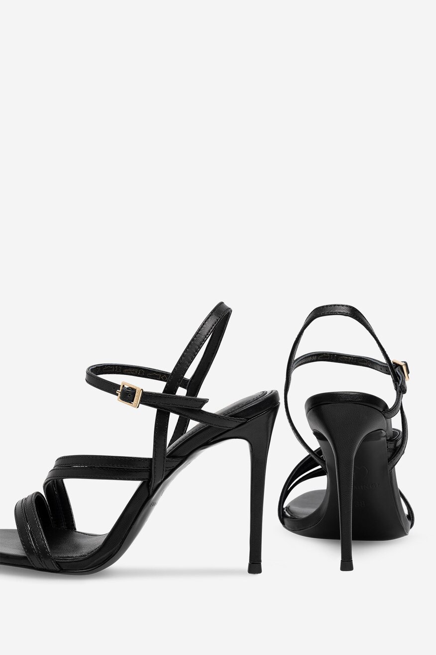 Sandały skórzane na szpilce