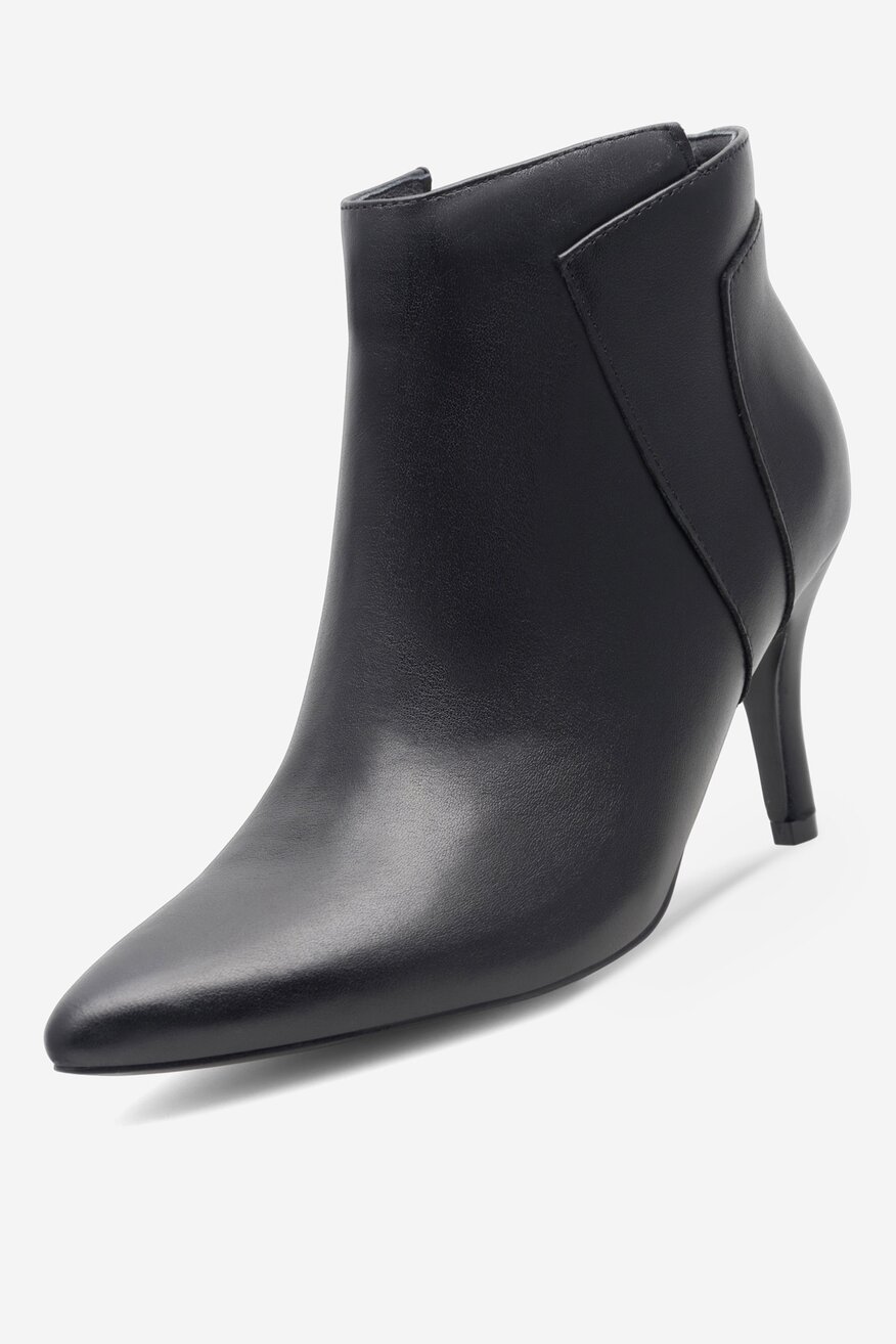 Botki skórzane na szpilce