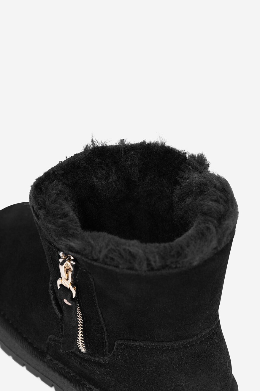 Botki skórzane ocieplane