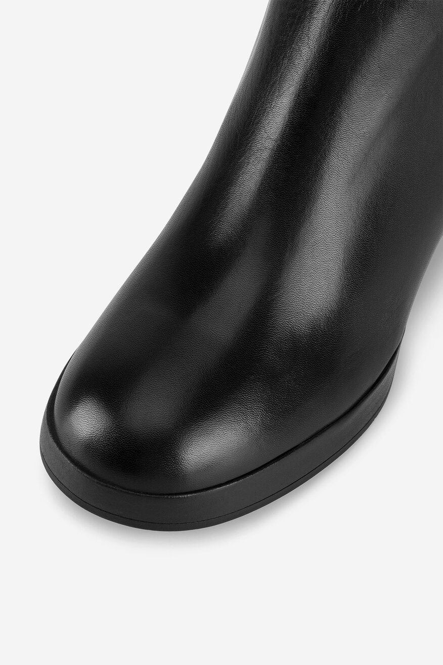 Botki skórzane ocieplane