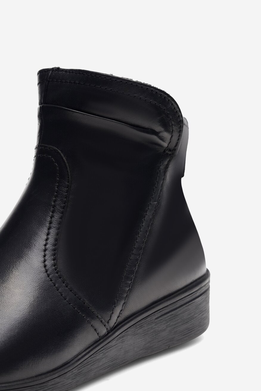 Botki skórzane ocieplane