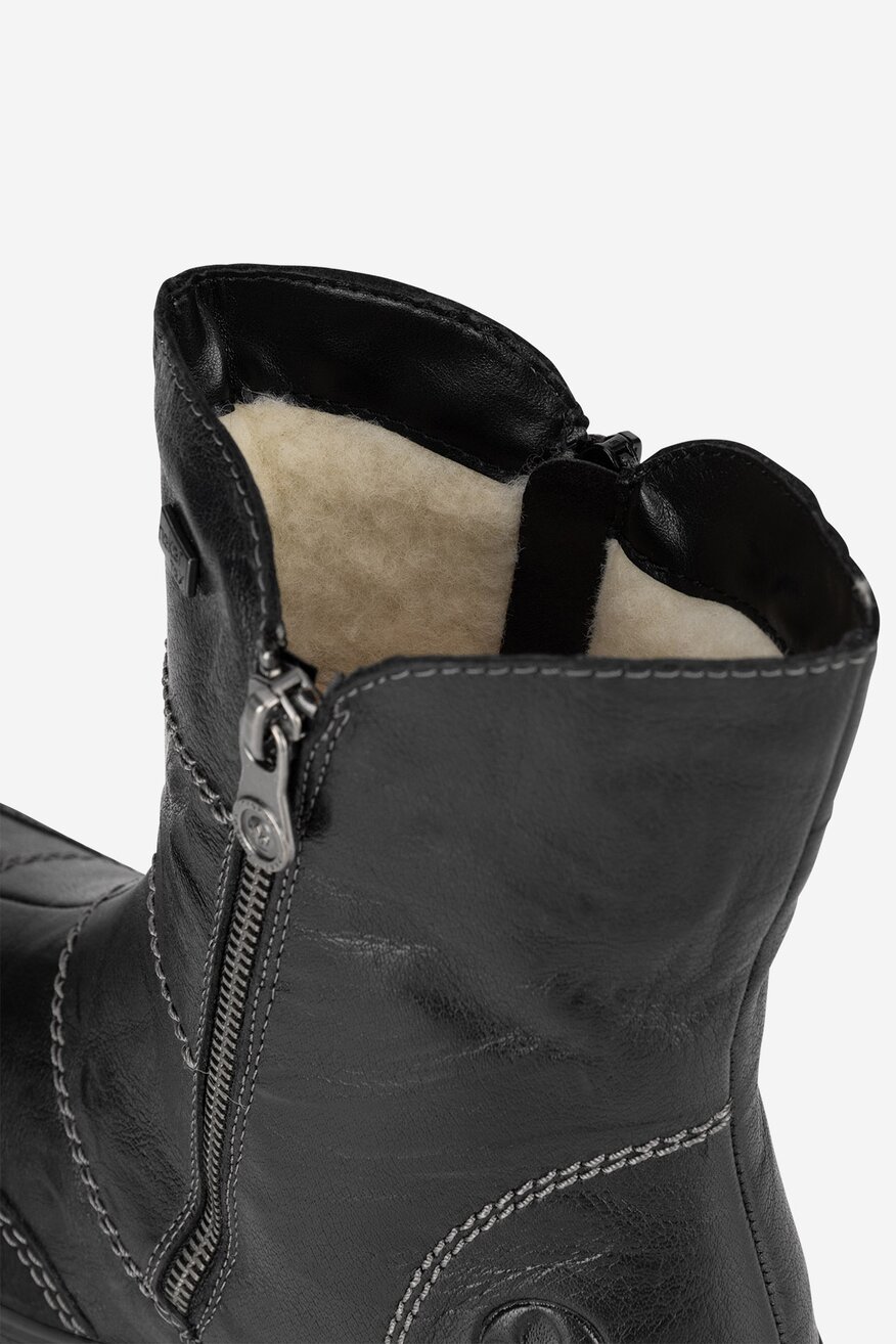 Botki skórzane ocieplane