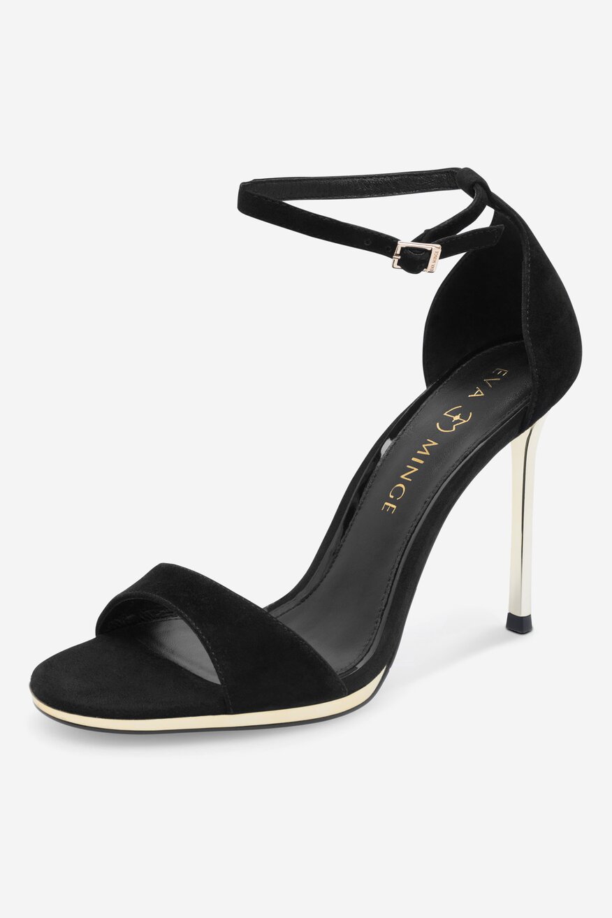 Sandały skórzane na szpilce