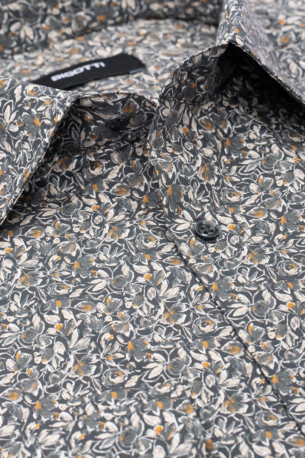 Camasa superslim gri print floral