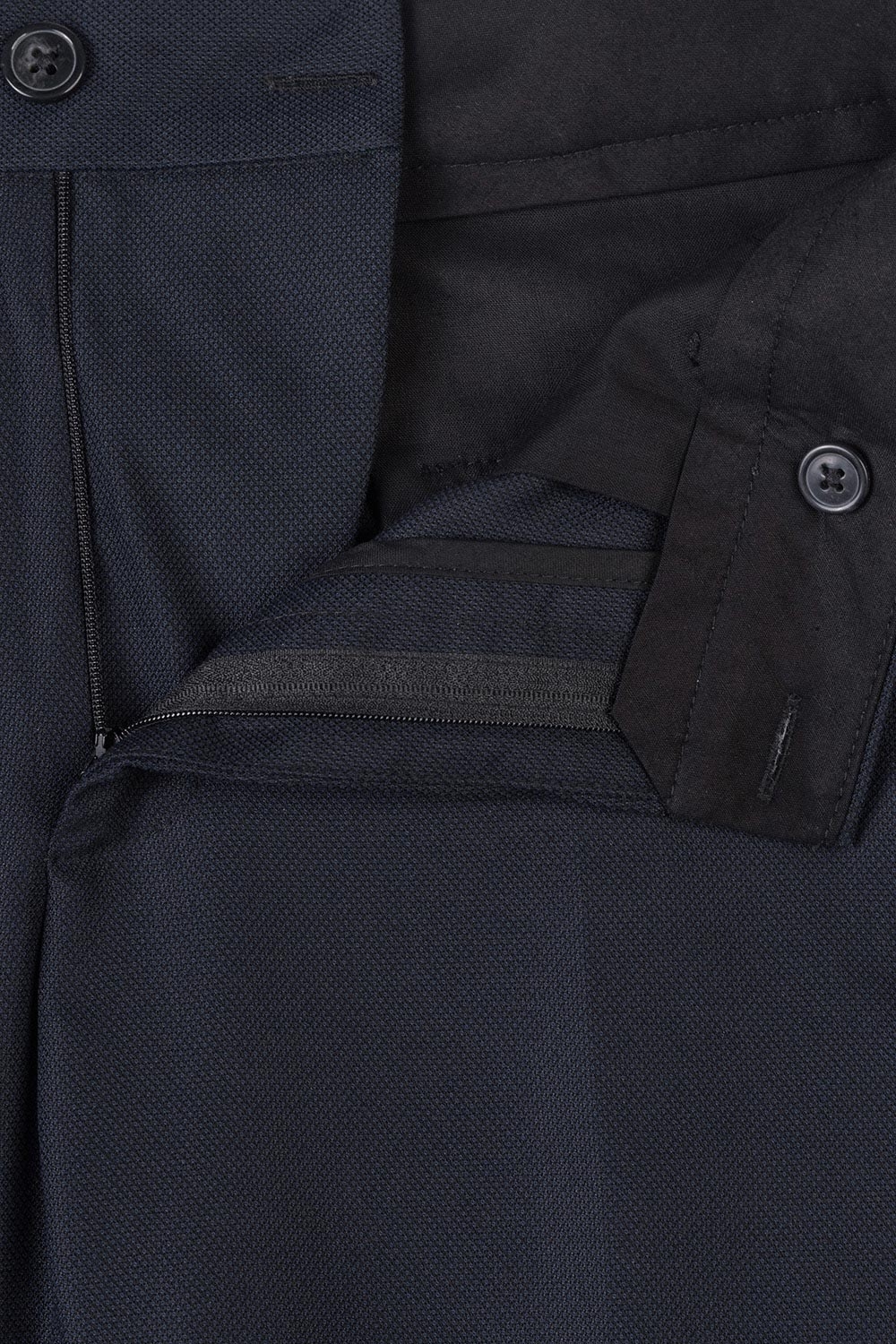 Pantaloni slim bleumarin uni