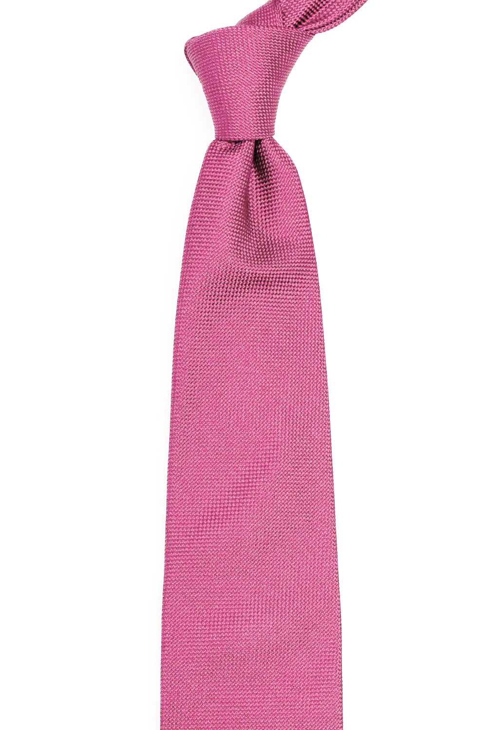 Cravata matase tesuta roz uni