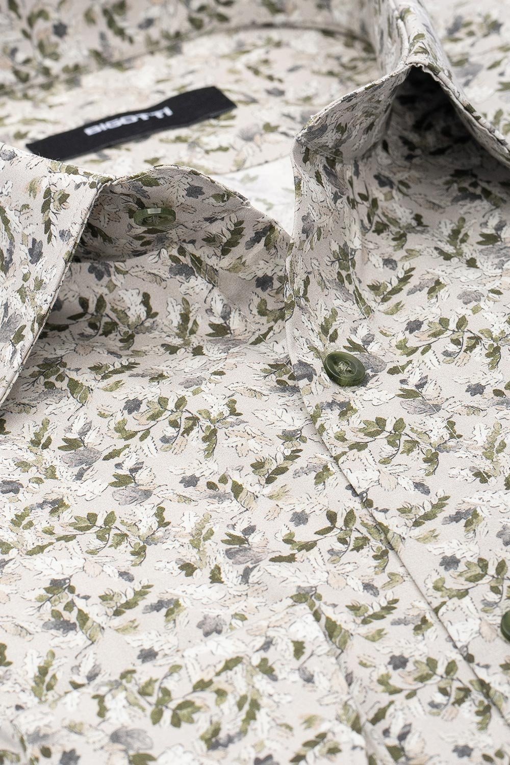 Camasa slim gri print floral