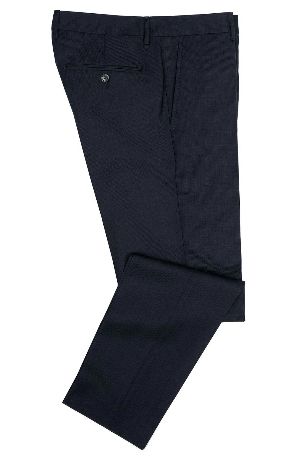 Pantaloni slim conti bleumarin uni