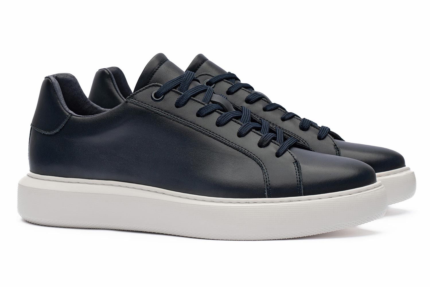Sneakers bleumarin piele naturala
