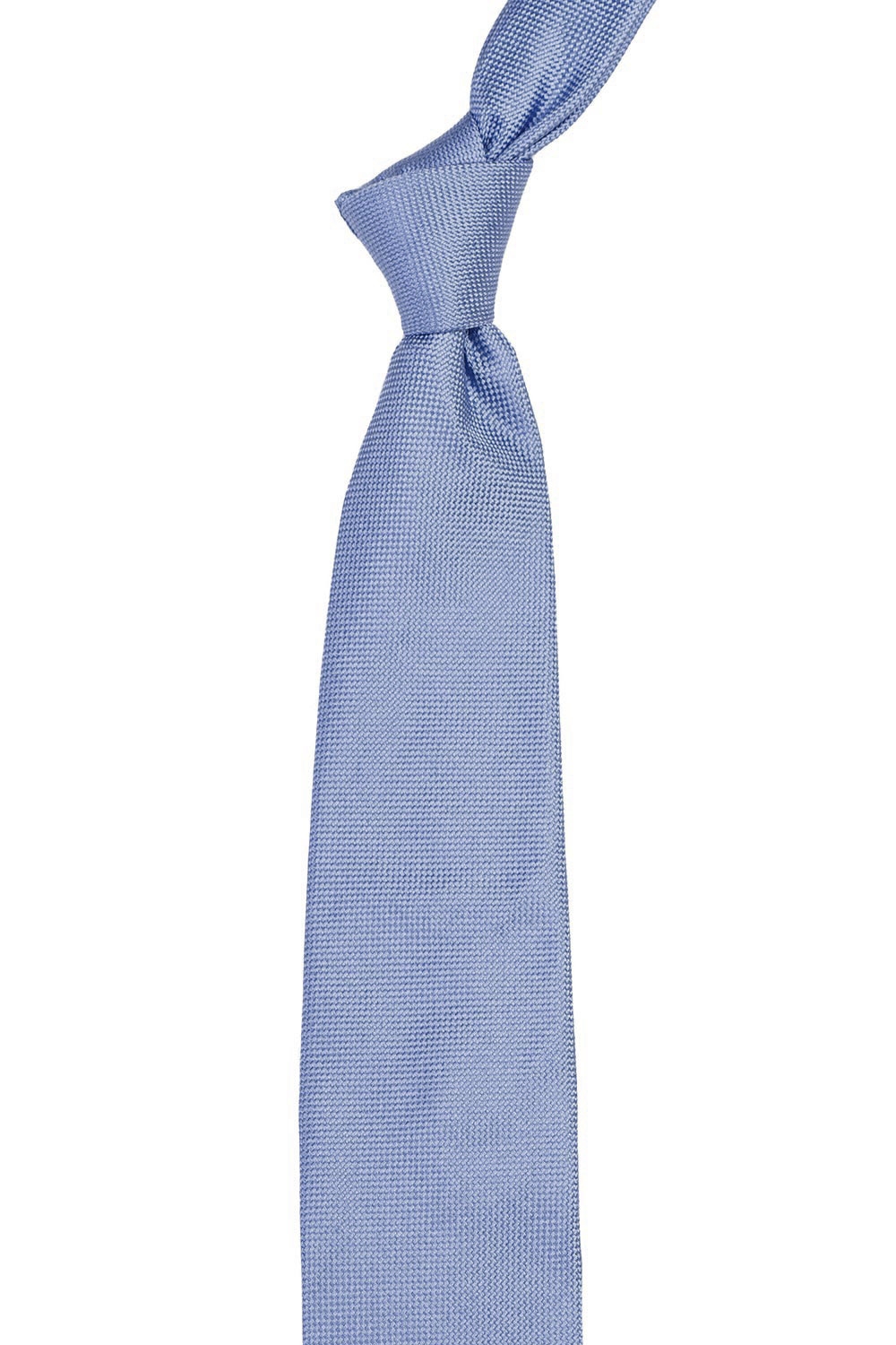 Cravata matase tesuta bleu uni