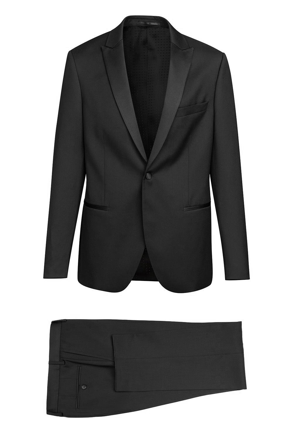 Costum slim mondrian negru uni