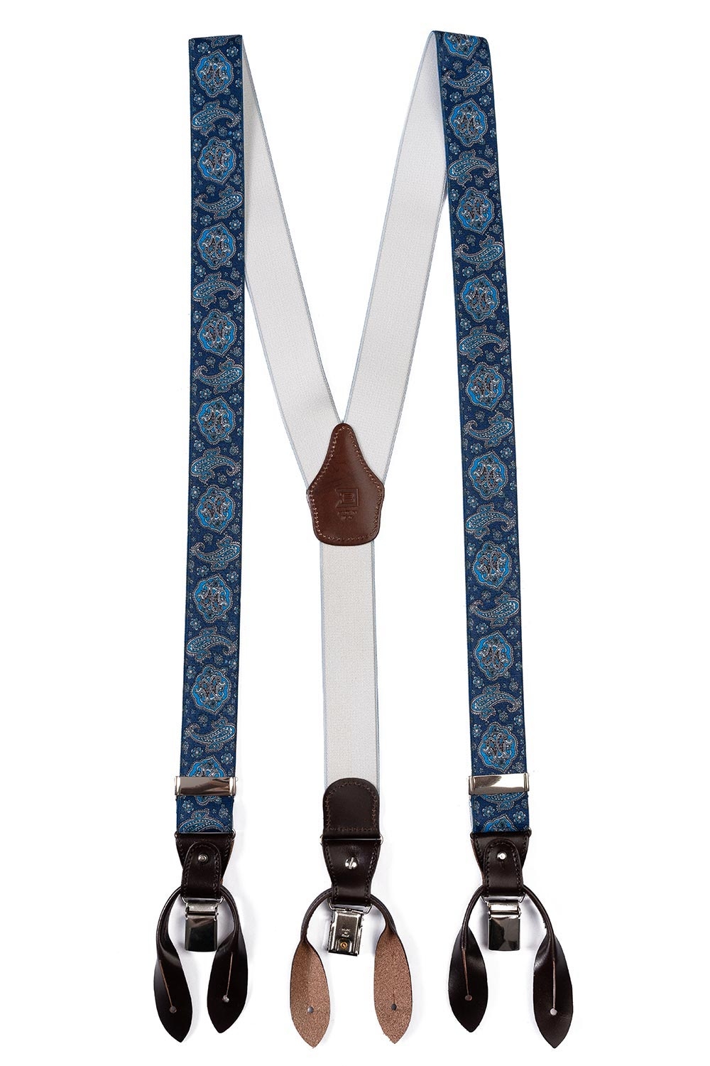 Bretele albastre print geometric